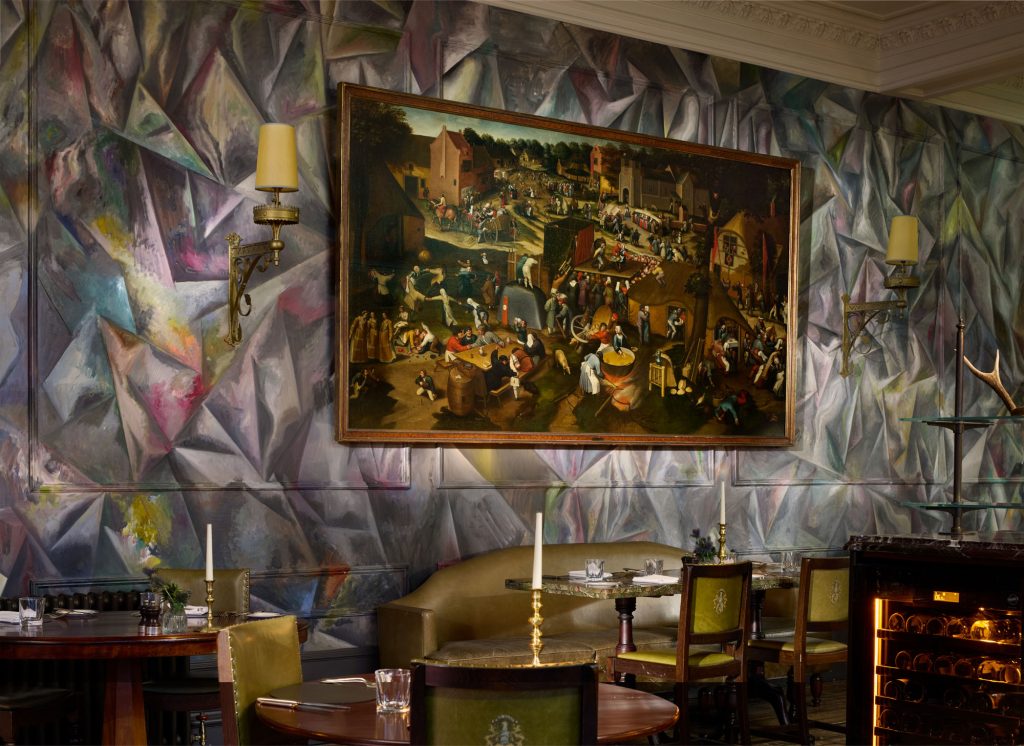 Circle Of Pieter Brueghel The Younger (1564 – 1636) in painted room with tables and chairs