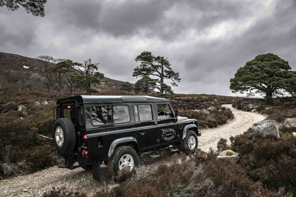 The hotel Land Rover driving through the landscape