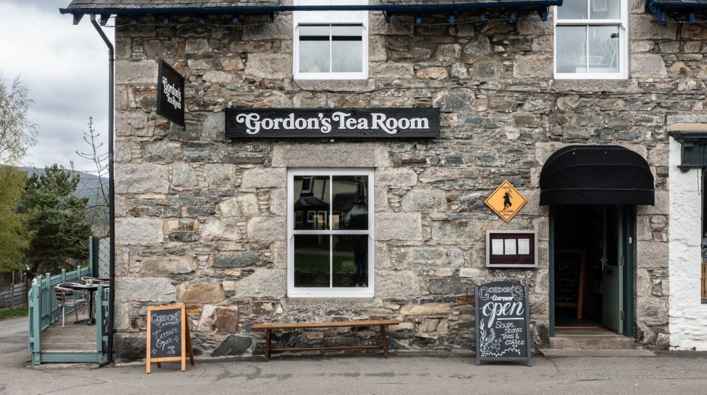 The exterior of Gordon's Tea Room