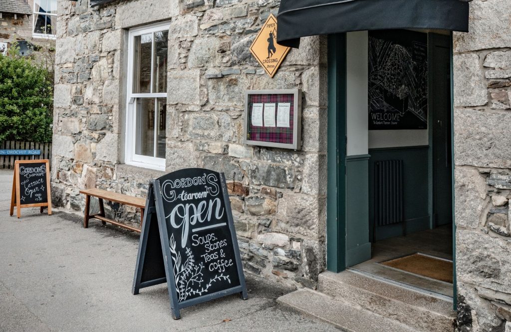 The entrance to Gordon's Tea Room