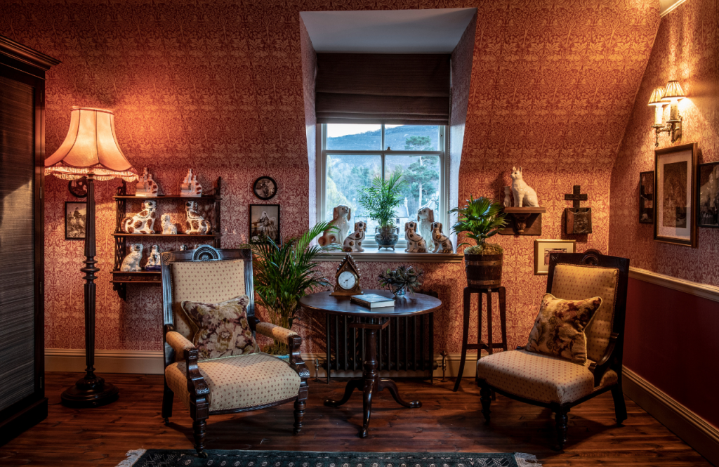 The sitting area in the Sharp the Dog suite