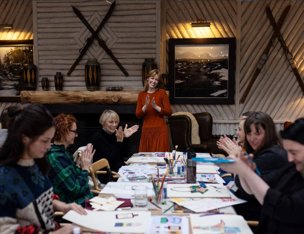 Jessica Rose Bird illustration workshop at Festival of Fashion in 2025