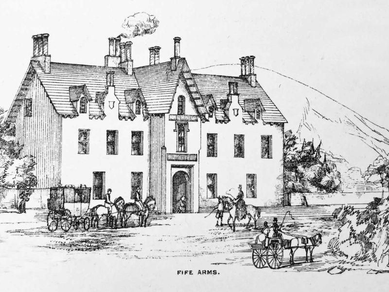 Illustration of the fife arms hotel from 1857